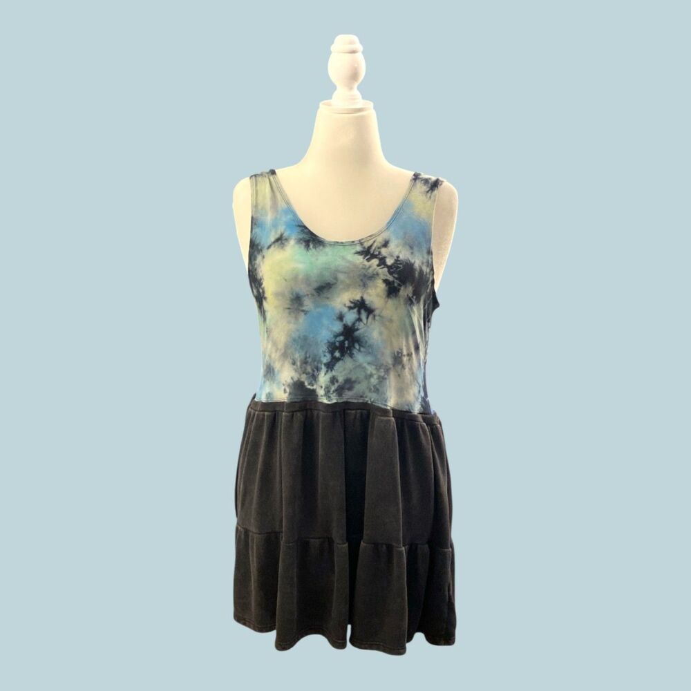 NWT VS Pink L tie dye upcycled dress refashion redone rework